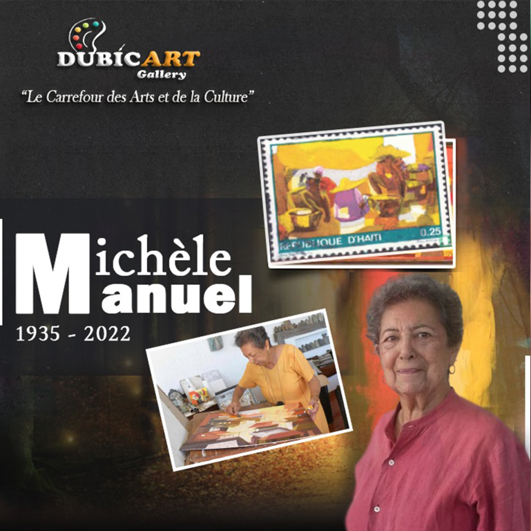 Quand Dubicart Gallery part en quête du tableau « Le Marché » de Michèle Manuel, reproduit en timbre postal mais perdu dans le temps